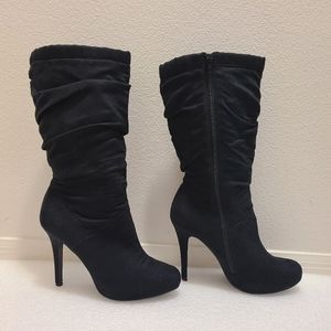 Ross Delicious Slouchy Faux Suede Sexy Stilletto Heeled Boots.